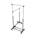 Věšák dvouramenný, černý plast.