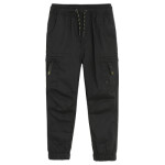 Zateplené jogger kalhoty- černé - 92 BLACK