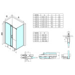 GELCO DRAGON Obdélníkový sprchový kout 1200x900, čiré sklo, GD4612-GD7290 GD4612-GD7290