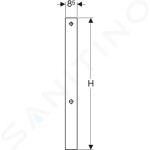 GEBERIT - Příslušenství Přestavbová sada pro WC sedátka AquaClean, pro Monolith 101 cm, kartáčovaný hliník 131.102.TA.1