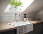 Laveo - Evora - stojánková dřezová baterie L, staro mosaz BAE_565D