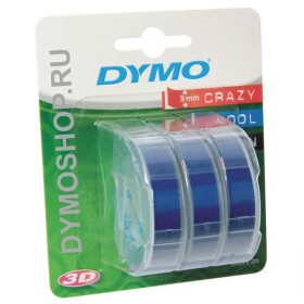 Obchod Šetřílek Dymo 3D S0847740, 9mm, bílý tisk/modrý podklad - 3ks, originální páska