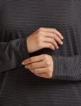 Unisex merino triko s dlouhým rukávem ICEBREAKER Unisex 150 Merino Stripe LS Tee, Before Dawn/Obsidian/S velikost: M