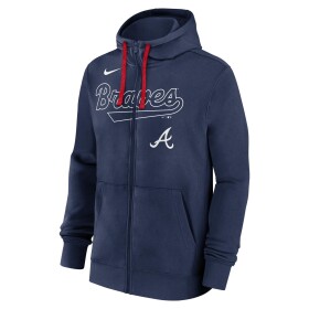 Nike Pánská mikina Atlanta Braves MLB Knockout Script Full-Zip Hoodie Velikost: 2XL