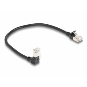 Delock 80303 RJ45 síťové kabely, propojovací kabely CAT 6A S/FTP 0.25 m černá 1 ks