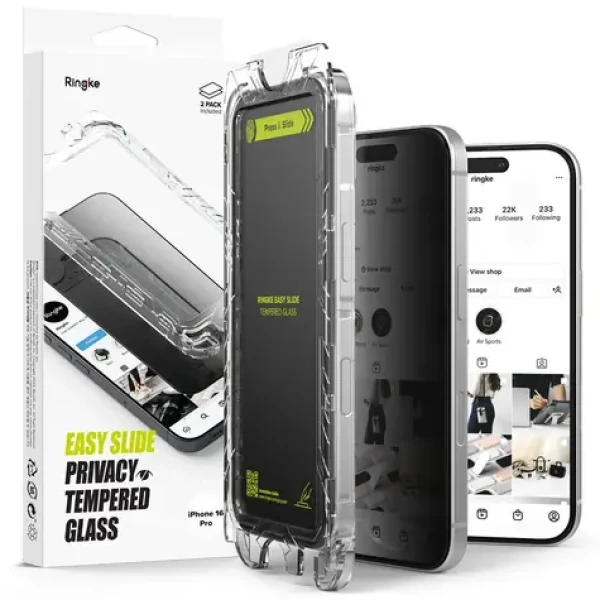 Ringke Easy Slide 2-pack / Ochranné sklo / Privacy / Apple iPhone 16 Pro