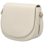Trendy dámská kožená crossbody kabelka Antigona, krémová