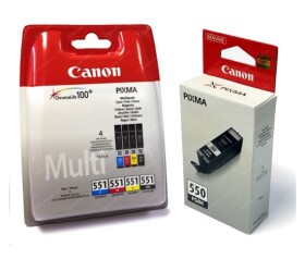 Canon CARTRIDGE PGI-550/CLI-551 PGBK/C/M/Y/BK/GY MULTI-PACK pro iP8750, MG6350, MG7150, MG7550 (319 str.) EDF_413681