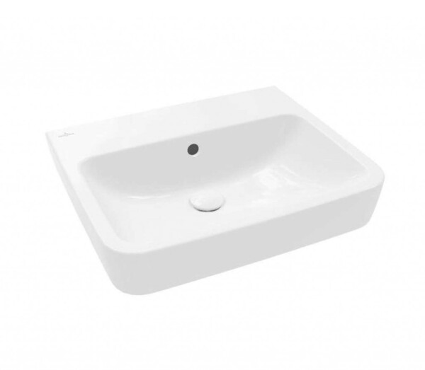 VILLEROY & BOCH - O.novo Umyvadlo 55x46 cm, s přepadem, bez otvoru pro baterii, CeramicPlus, alpská bílá 4A4157R1