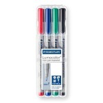 Ne-permanentní popisovač "Lumocolor 316 F", sada, 4 barvy, OHP, 0,6 mm, STAEDTLER