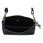 Trendy dámská kožená crossbody kabelka Inka, černá