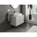 MEXEN/S - Orio koupelnová skříňka pod umyvadlo 80 cm s deskou, 2 zásuvky, šedá mat 91A10-08047-2-BFFC62