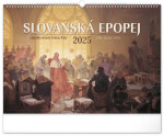 Kalendář 2025 nástěnný: Slovanská epopej Alfons Mucha, 48 33 cm