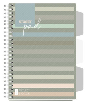 Spirálový blok A5, 100l, linkovaný - StreetPad Lines (mix)