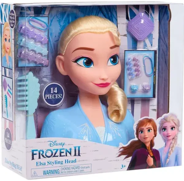 JUST PLAY Kadeřnická a vizážistická hlava Disney Frozen 2 Elsa