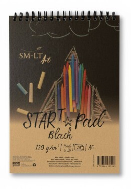 SM.LT Star Pad Black A5 120 g/m2, 20 listů