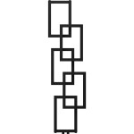 MEXEN - Grid otopný žebřík/radiátor dekorativní 1360 x 390 mm, 349 W, černá W215-1360-390-00-70