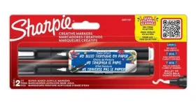 Sharpie Creative akrylové fixy černá, bílá / Fix / Kulatý hrot / 2,5 mm / 2 ks (2201181)