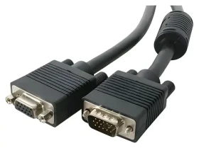 MediaRange VGA prodlužovací kabel černá / Prodlužovací kabel / VGA (D-Sub) samec/samice / 1,8 m (MRCS148)