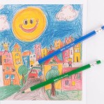 APLI vysouvací stiskací pastelky mix 12 ks barev, ořezávátko