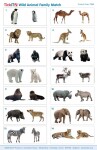 TickiT Dřevěné pexeso - Divoká zvířata (28 ks)