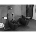 MEXEN - Teo Závěsná WC mísa Rimless Tornado, černá mat 3385XX85T