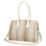 Stylová dámská koženková kabelka do ruky Irma, krémová