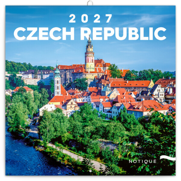 Nástěnný kalendář poznámkový 2027 Notique Česká republika, 20 x 20 cm