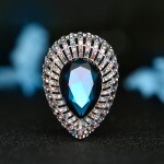 Exkluzivní brož Swarovski Elements Béatrice, Tmavě modrá