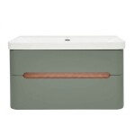 Koupelnová skříňka s umyvadlem SAT Fusion 97,5x53x45 cm eukalyptově zelená mat SATFUSION2100EZU SATFUSION2100EZU