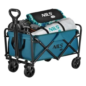 NILS Camp NC4306 Skládací kempingový vozík tyrkysový (5908261688287)