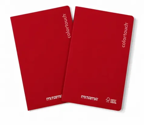 Mitama Color Touch červená / Sešit / A4 / 40+2 listů / linkovaný s okrajem (62010-90239)