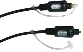 Schwaiger optický kabel Toslink černá / Audio kabel optický / Toslink - Toslink / zlacené konektory / 1,5 m (LWL2150533)