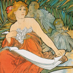 Nástěnný poznámkový kalendář 2026 NOTIQUE - Alfons Mucha, 30 x 30 cm