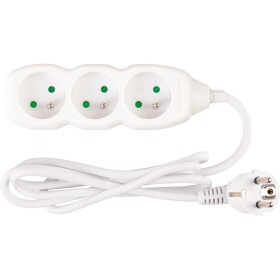 STREND PRO 213322 Prodlužovací kabel, 1,5m, 3 zásuvky, 3×1mm, bílý