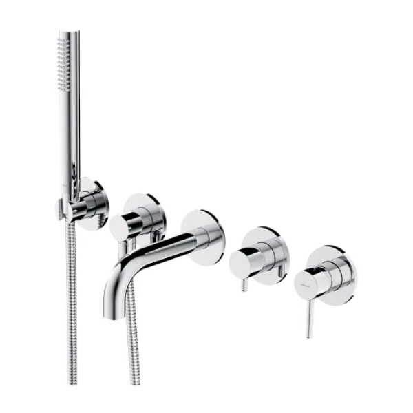 OMNIRES - Y vanová baterie s 5 otvory pro podomítkovou instalaci, chrom Y1237-1SCR