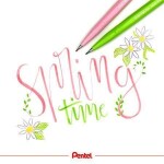 Pentel Brush Sign Pen SES15 sada 4 ks Pastel