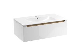 Koupelnová skříňka s umyvadlem Naturel Stilla 80x30x45 cm bílá STILLAD08005U1 STILLAD08005U1
