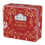 Ahmad Tea Winter Scarlet porcované čaje v plechové dóze
