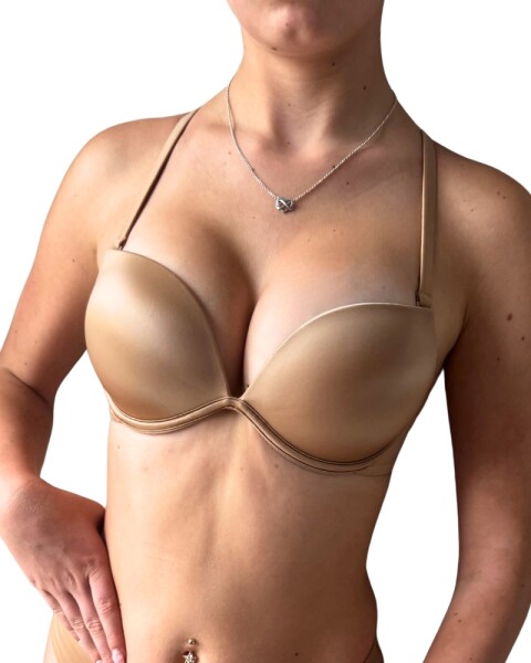 Dámská double push-up podprsenka Lormar DOUBLE bronze skin