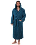Unisex župan Vestis Athena 3116 petrolejový s kapucí