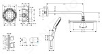 HANSGROHE - Croma Sprchový set 280, s termostatem Ecostat S pod omítku, matná černá 27961670