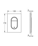 GROHE - Arena Cosmopolitan S Ovládací tlačítko splachování, Hard Graphite 37624A00
