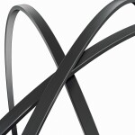 Erga Round, kulaté zrcadlo 100cm, černý rám, ERG-V01-ROUND-1010-BK
