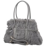 Módní dámská plyšová kabelka do ruky Pelaya, šedá