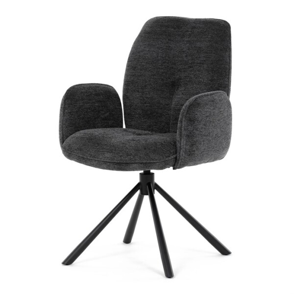 Jídelní židle, černá, hladká látka, DCH-D1330 BK2