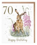 Narozeninové přání Wrendale Designs 70 The Wild Garden - Zajíc