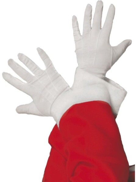 Smiffys Bílé rukavice Santa