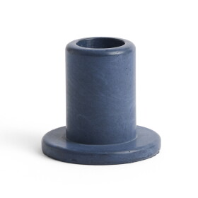 HAY Svícen Tube Concrete Small Midnight Blue, modrá barva, beton