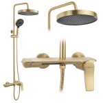REA - Sprchový set Vision Brush Gold REA-P9667